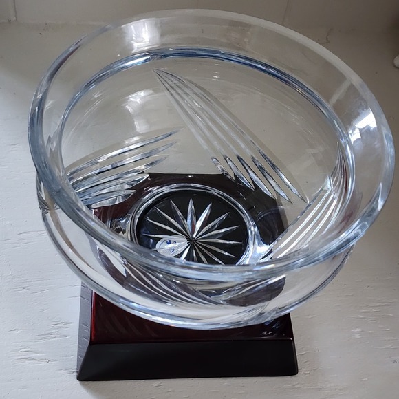 Montreux Other - Montruex 24% Lead Crystal Footed Bowl with Stand  5.5"H, 8 1/8" W